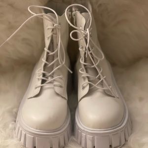 ✂️SHEIN Zip lace front combat boots